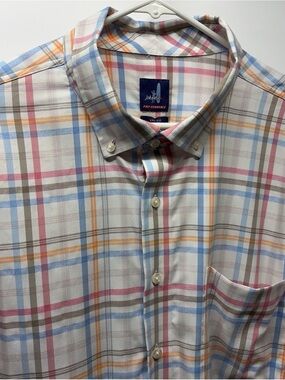 Johnnie-O Towers PREP-FORMANCE Plaid Button Up Shirt Mens XXL Big & Tall